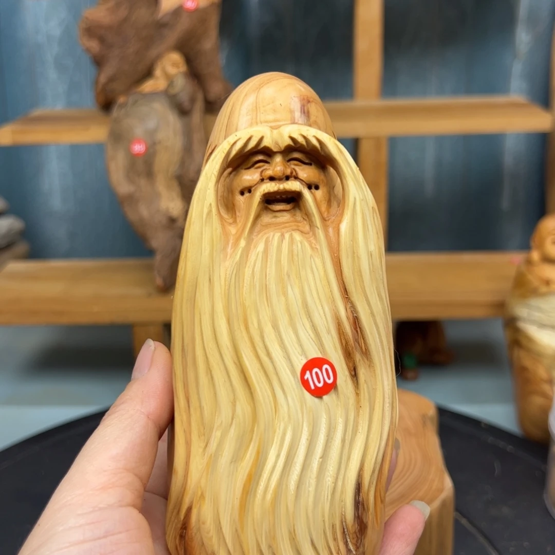 木铁****锅崖柏木摆件手把件