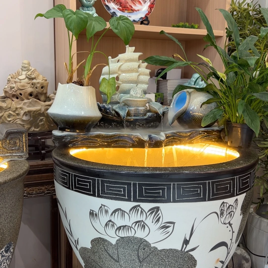 陶瓷景德镇陶瓷流水摆件