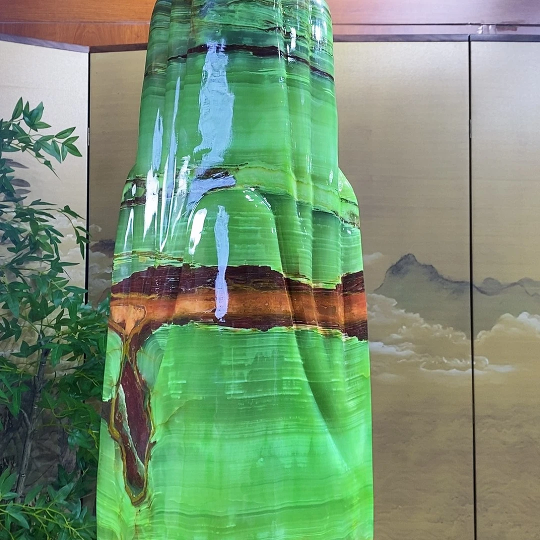 石材山水画作品摆件