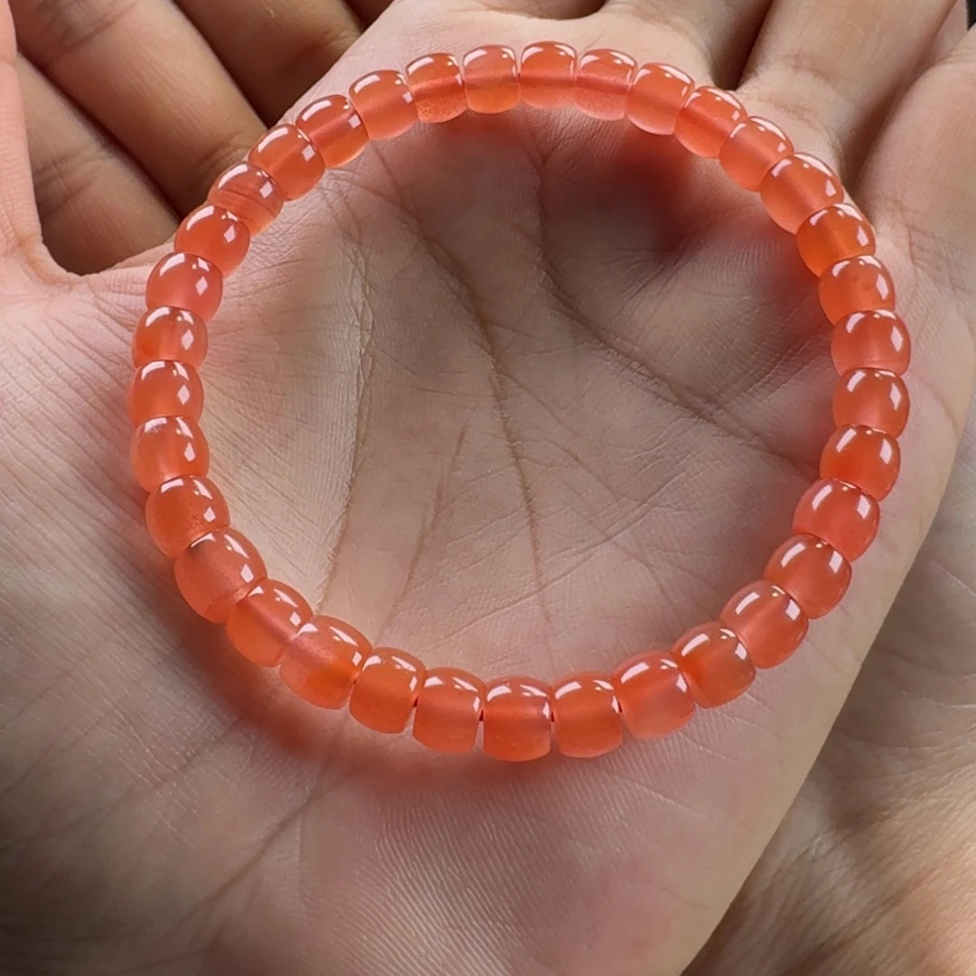 南红玛瑙未镶嵌直切单圈6+