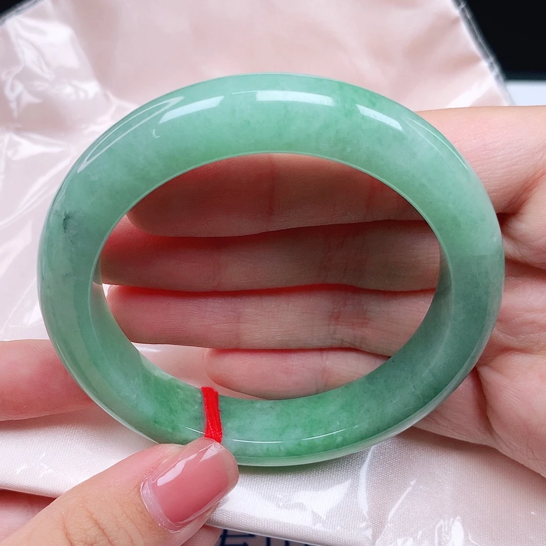 翡翠未镶嵌手镯56圈00118