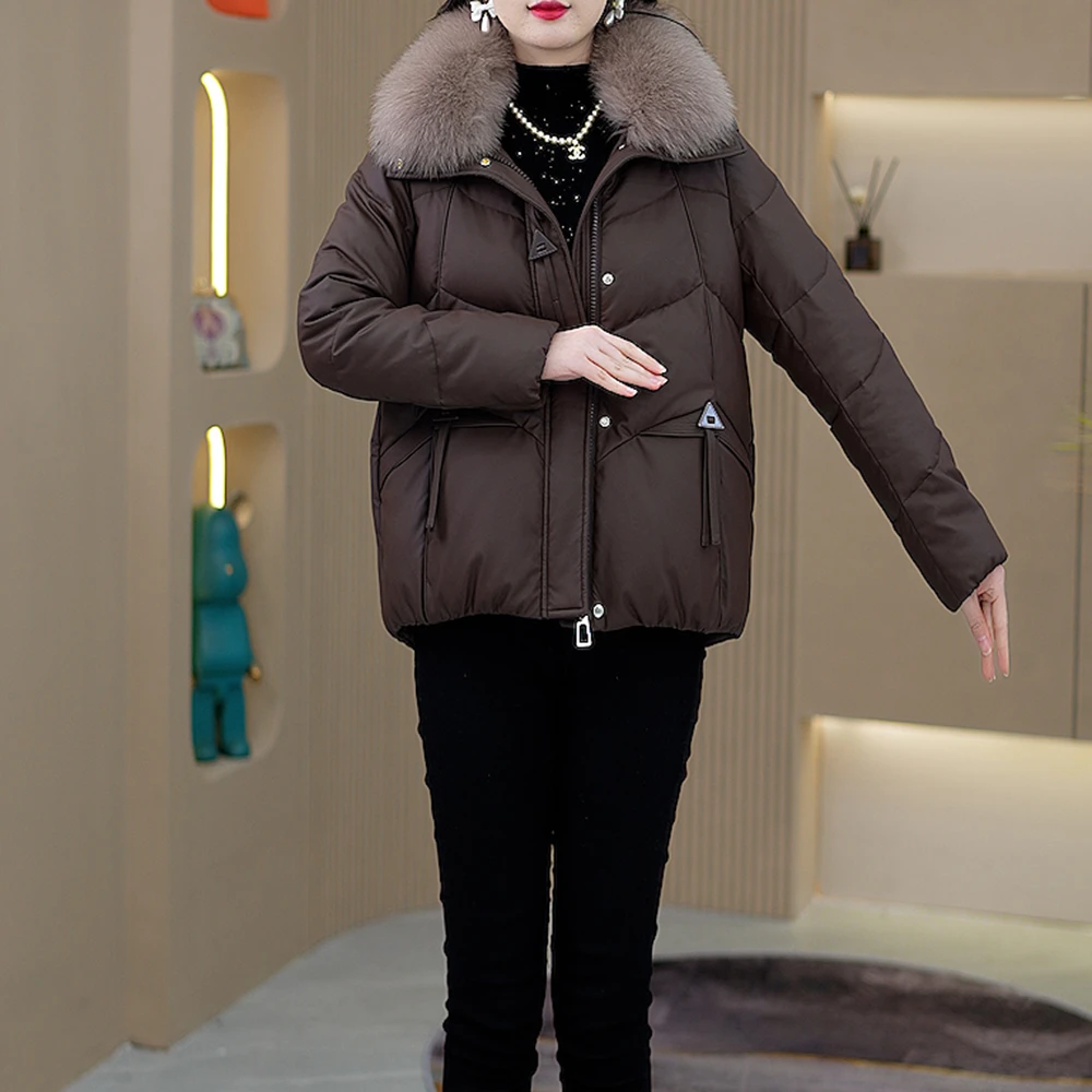 冬季新款减龄气质时尚白鸭绒羽绒服S-130