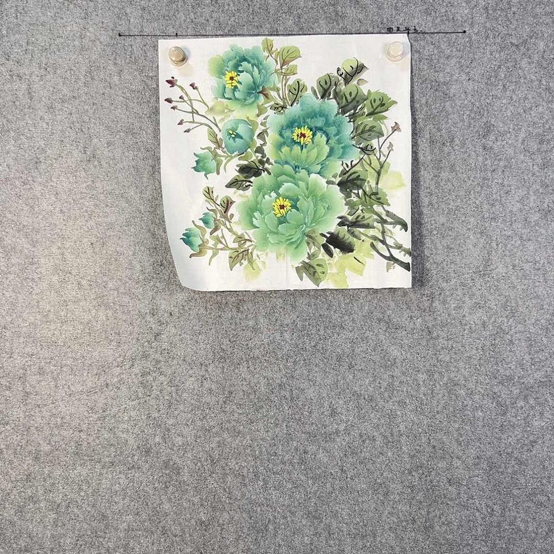 国画123 花鸟和蝴蝶都在等待它飞