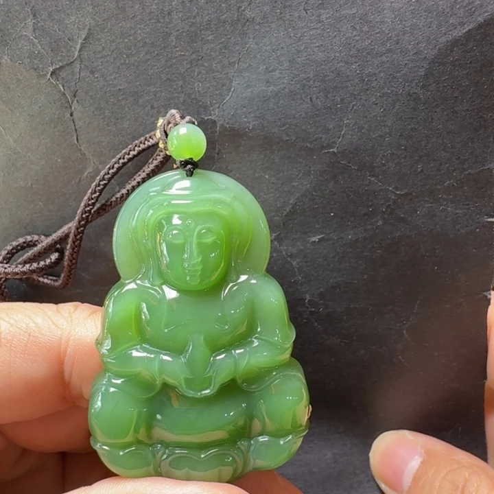 和田玉（碧玉）未镶嵌吊坠(不含链)