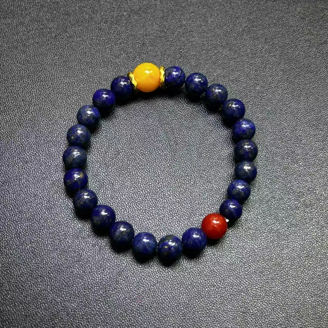 蜜蜡青金石手串8m*（多样性发一件）