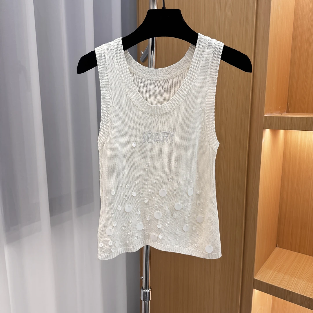 《猪猪出品》上新夏季白色时尚无袖吊带背心休闲百搭简约纯色666