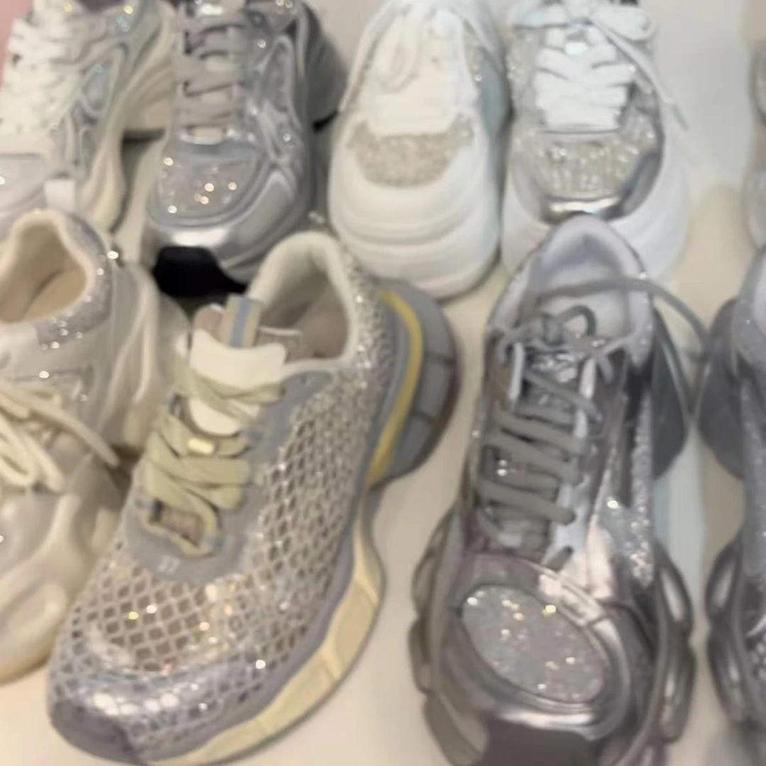 NO退NO换【W1-W100】断码特价孤品真皮女鞋老爹鞋休闲鞋运动鞋烫钻