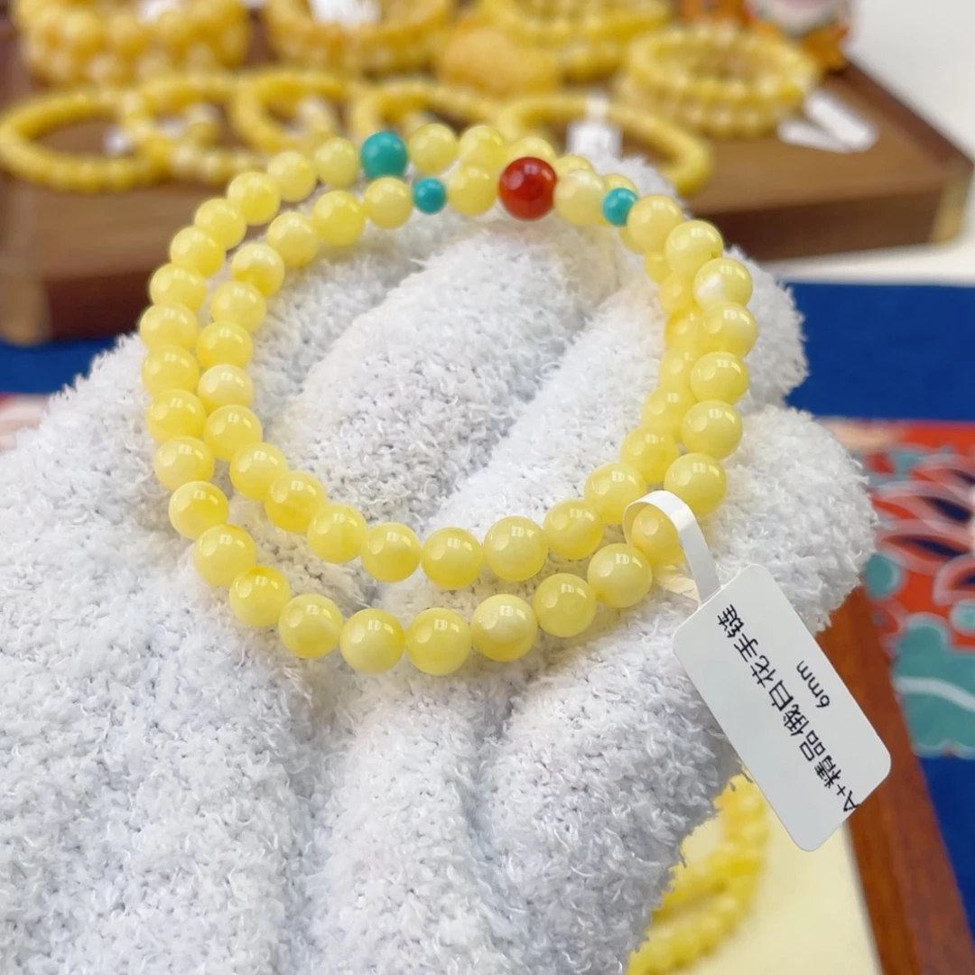 蜜蜡未镶嵌手链蜜蜡手链多样性发其一