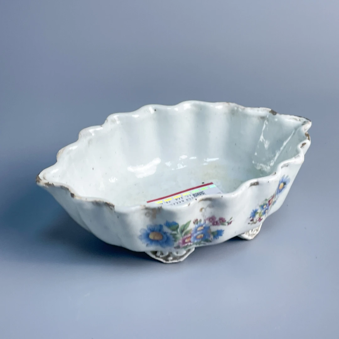 清光绪粉彩花卉纹葵口水仙盆-M25LL006A08-02