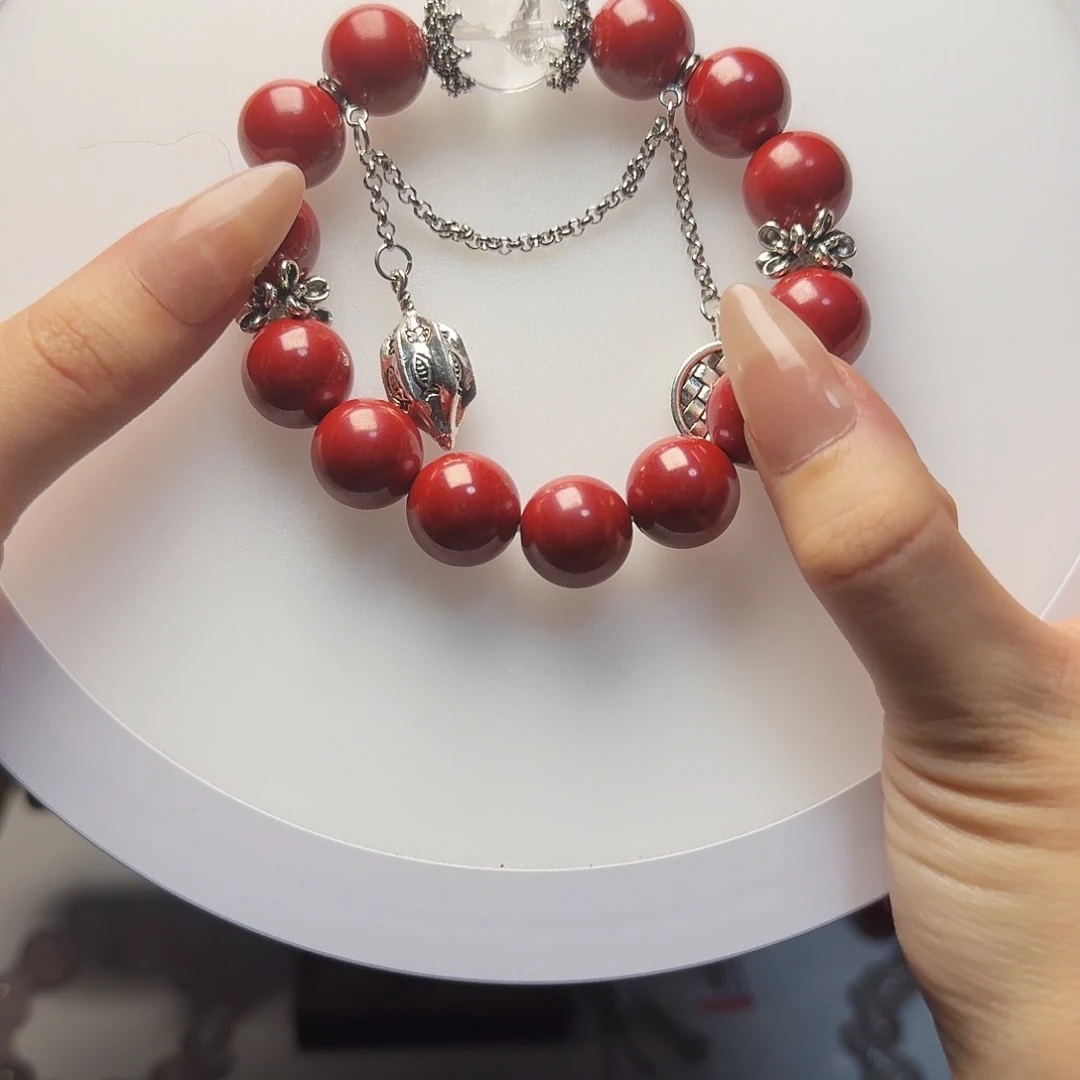 水晶手链合金✨*天然玉石莎莎帝王