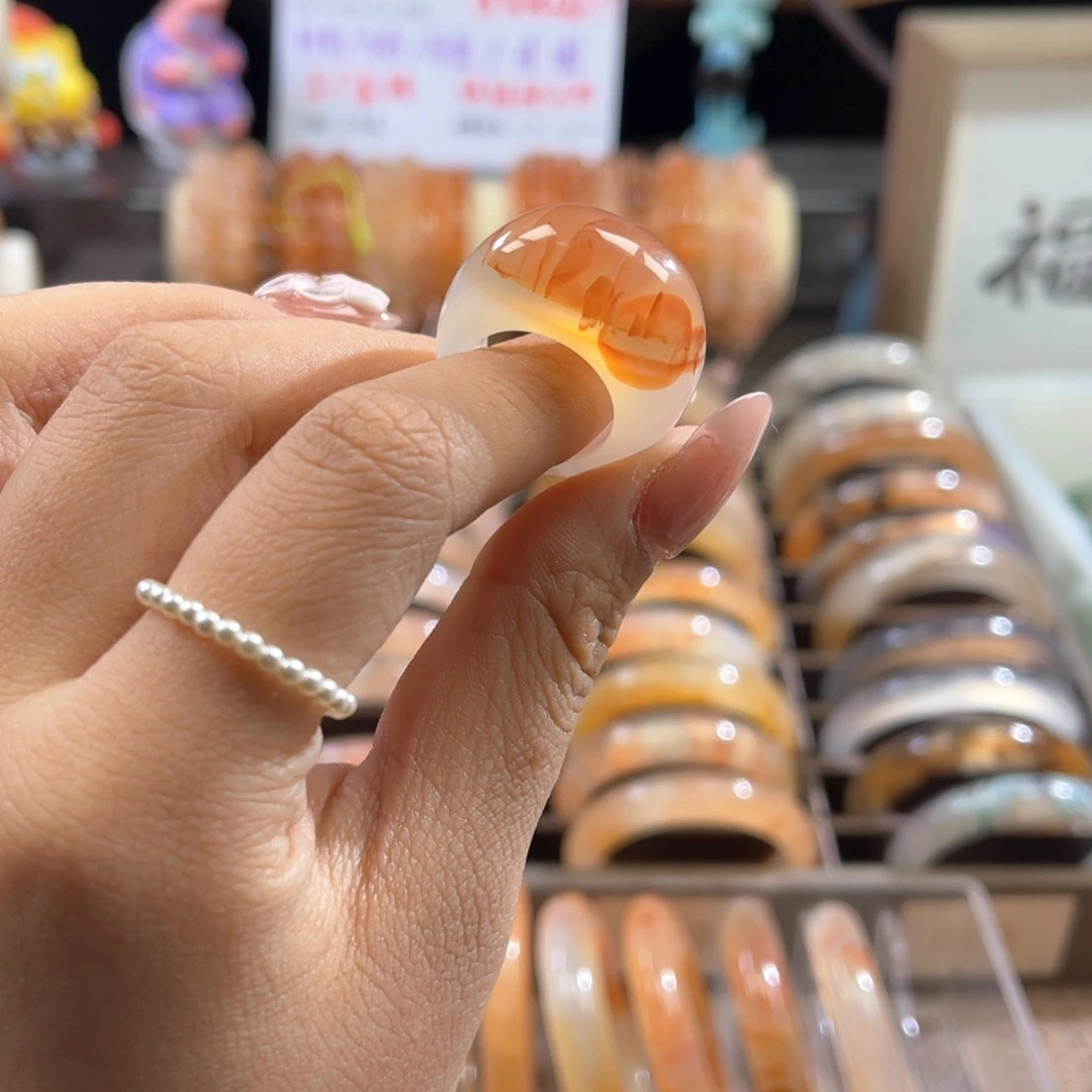 合金戒指玛瑙/玉髓内径16.7 龙纹鹅头