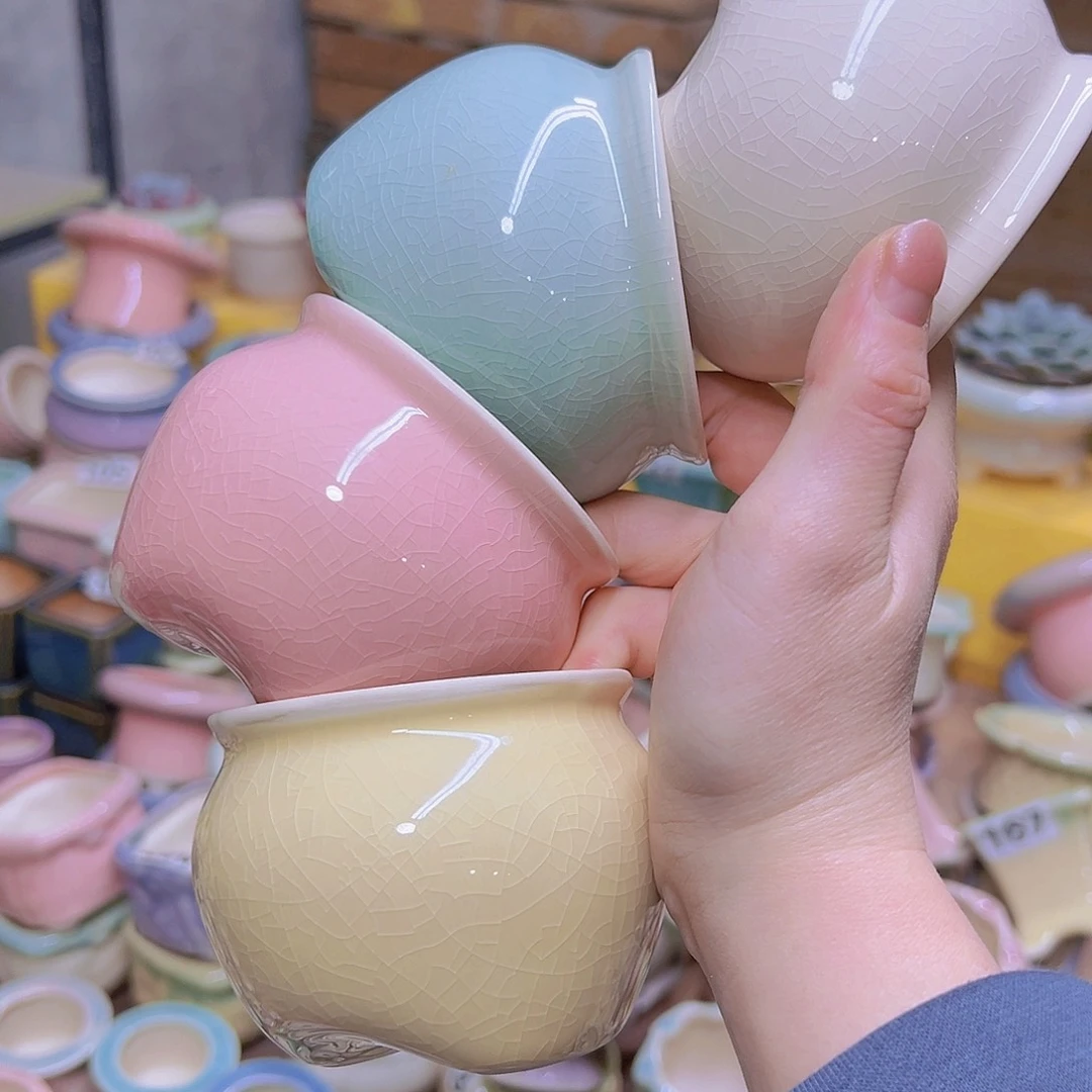 红陶陶瓷花盆当场满12包邮