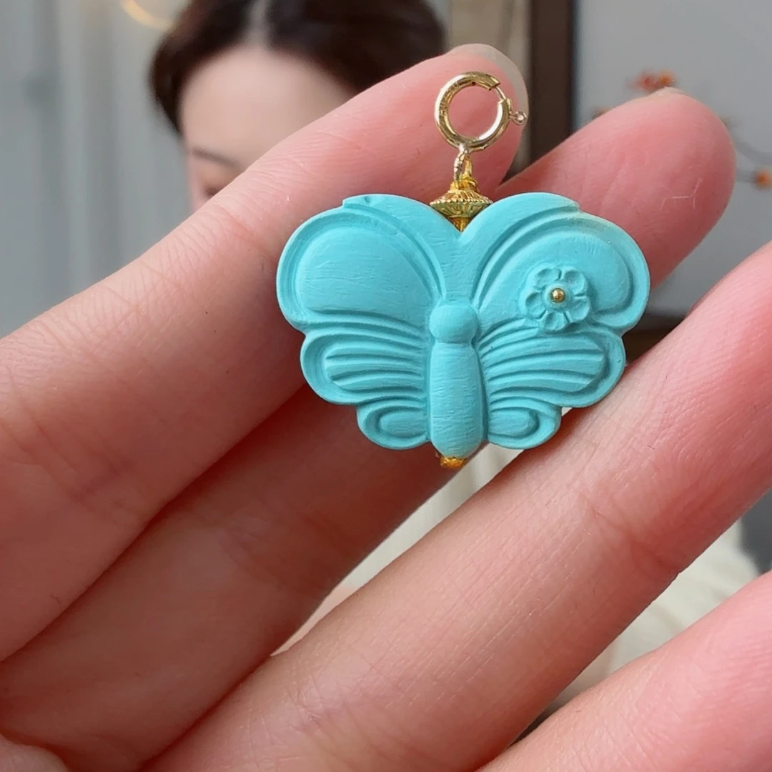 绿松石18K金镶嵌珠宝奇石