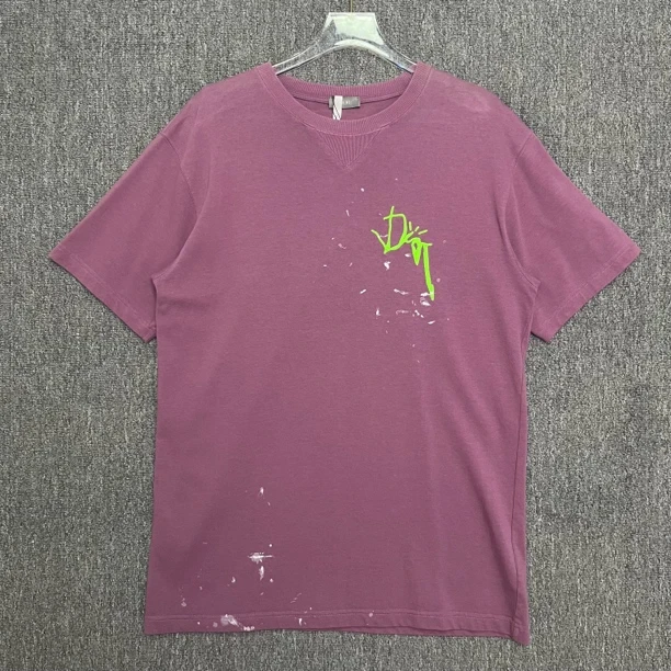 99新 DIOR/迪奥 新款油渍刺绣logo短袖/M码/99新/10555