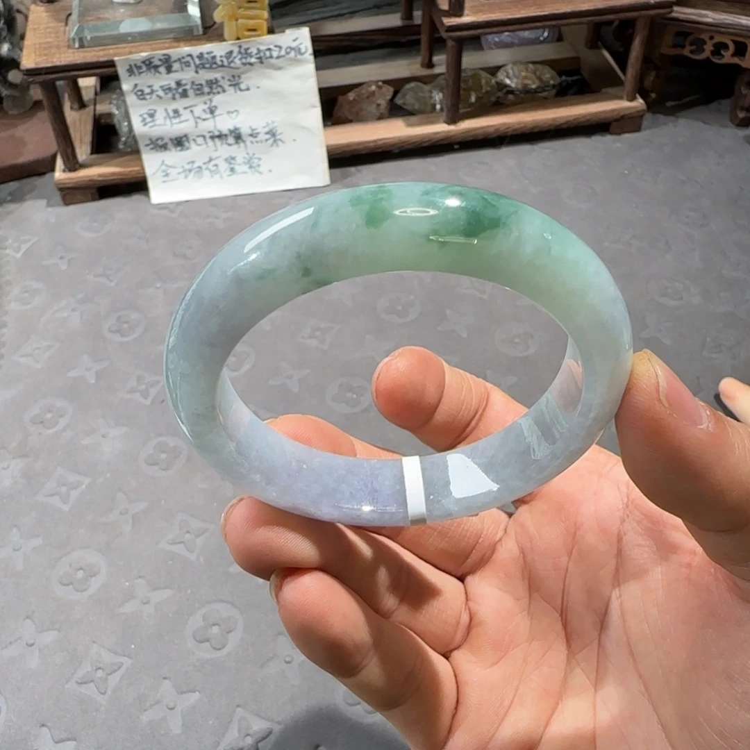 翡翠未镶嵌手镯54圈口