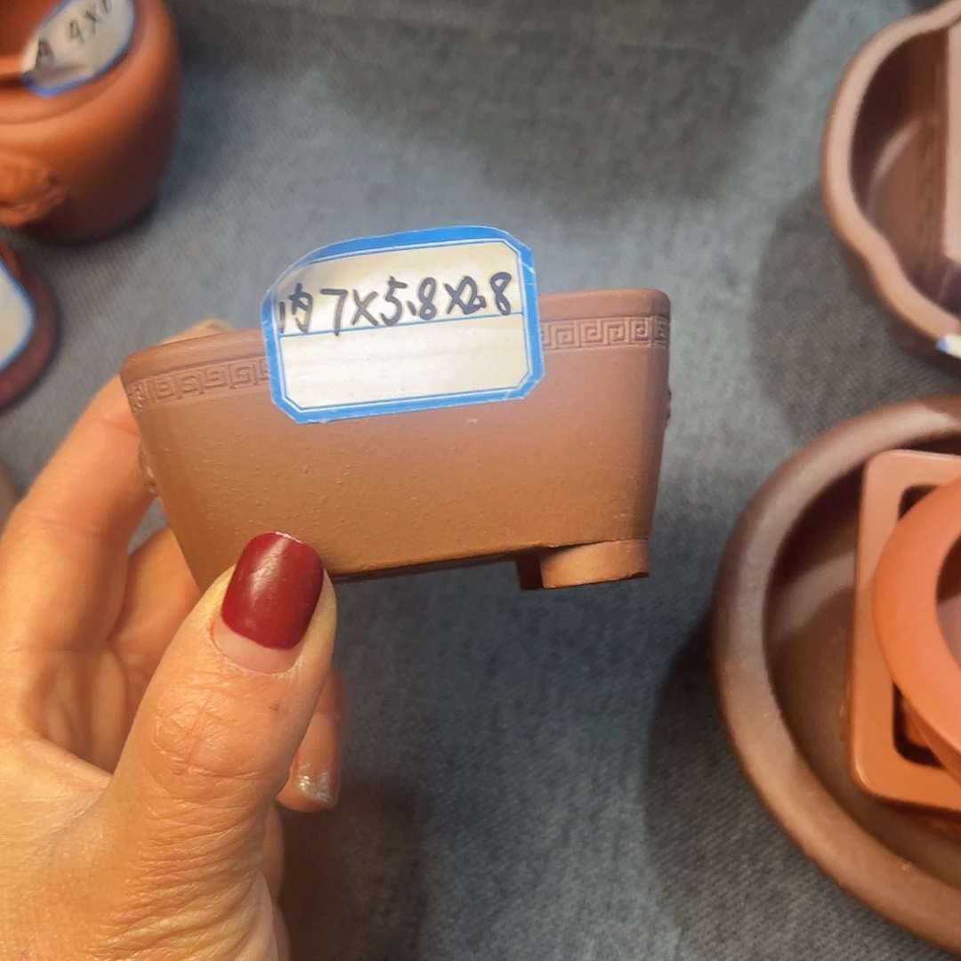 精选紫砂小长方马槽盆