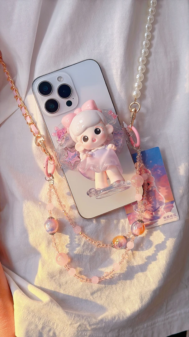 正版长短双链手机背夹diy手工创意潮玩