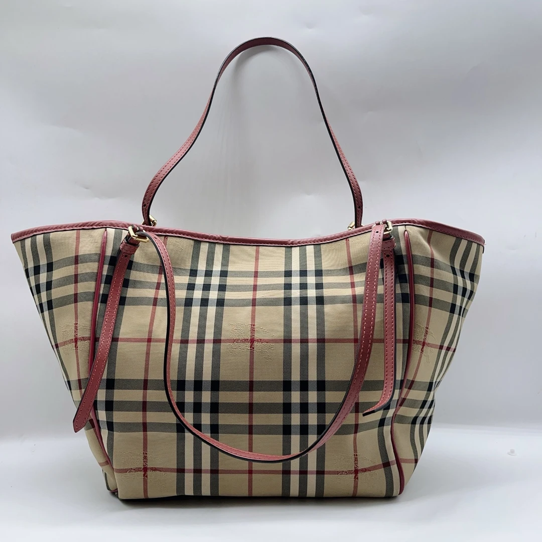95新 BURBERRY/博柏利 战马格纹手提包  1378 2718