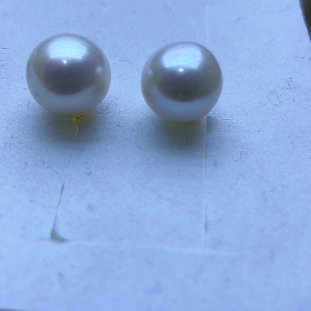 淡水珍珠耳饰银S925镶嵌