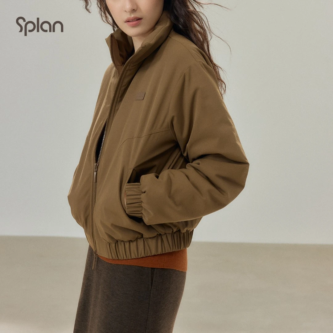 【秋冬新品】SPLAN 空气层立领防风休闲保暖双拉链棉服25204