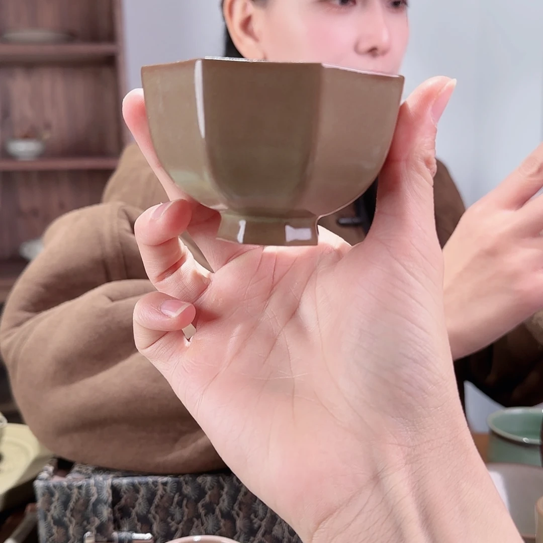 摆件瓷大八方杯八方来财