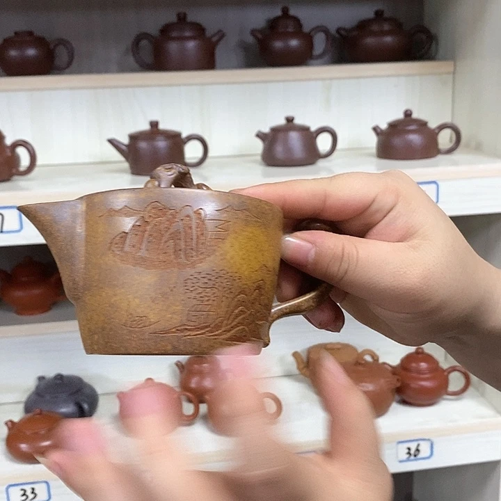 紫砂茶壶鱼鱼哈哈头发