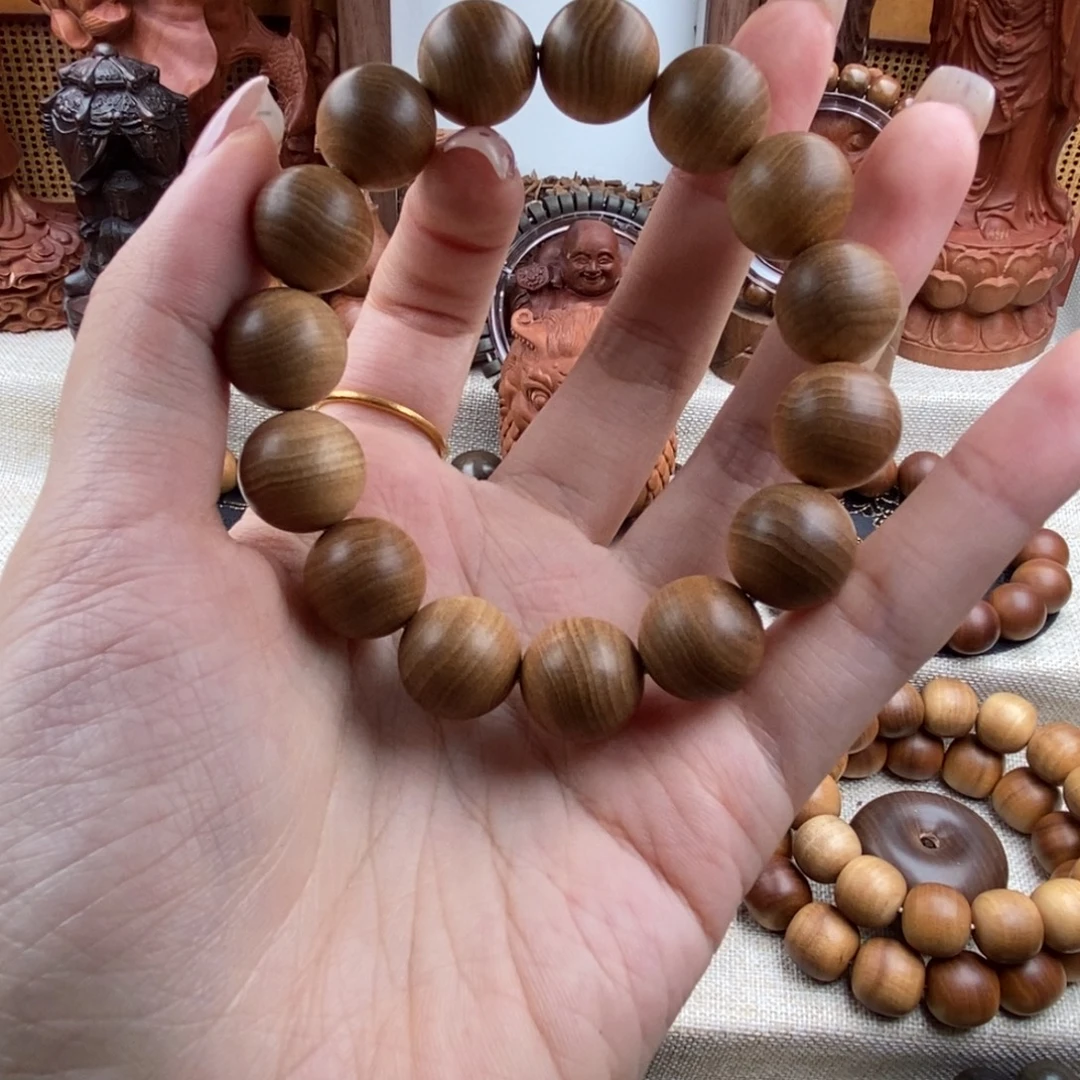 檀香木手串/手链迈索尔，老山檀香，奶香1.5黑肉