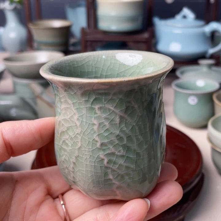 原矿釉汝瓷白菜杯