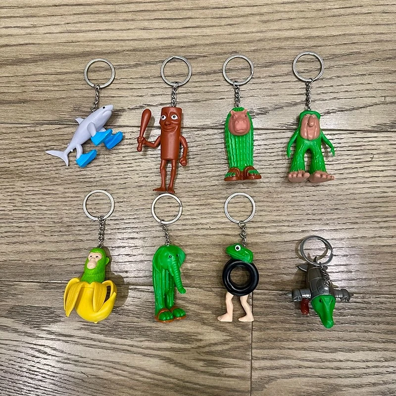 美国山海经的书包挂件通通通木棍人鲨鱼公仔钥匙扣挂饰儿童玩具
