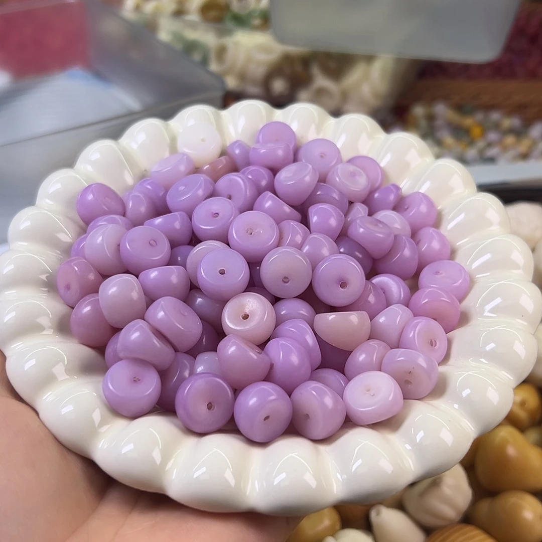 菩提根/象牙果手串微瑕14➕香芋紫蒜瓣100颗