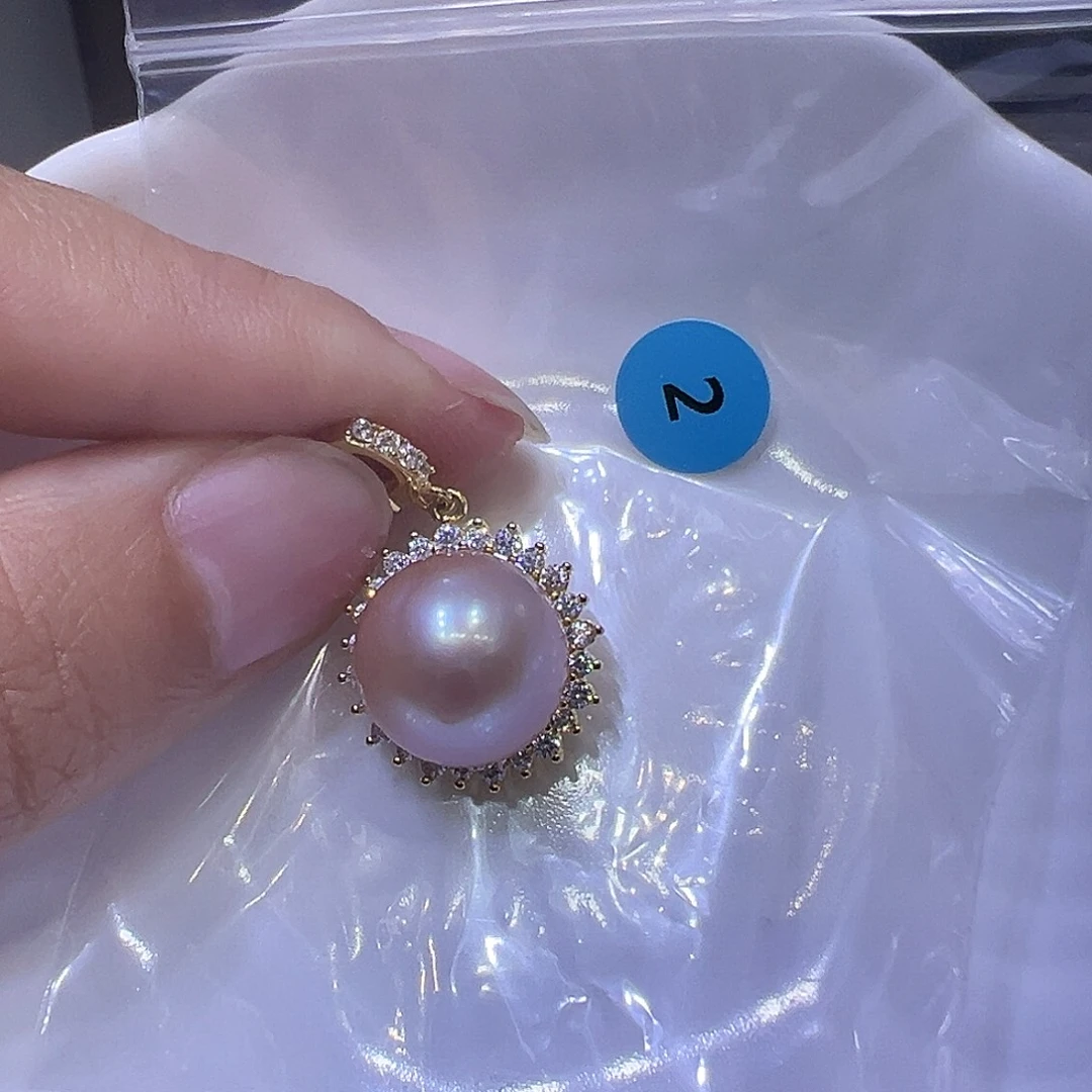 银S925镶嵌淡水珍珠耳饰