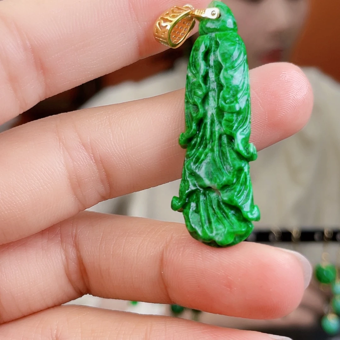 翡翠未镶嵌耳饰饰品