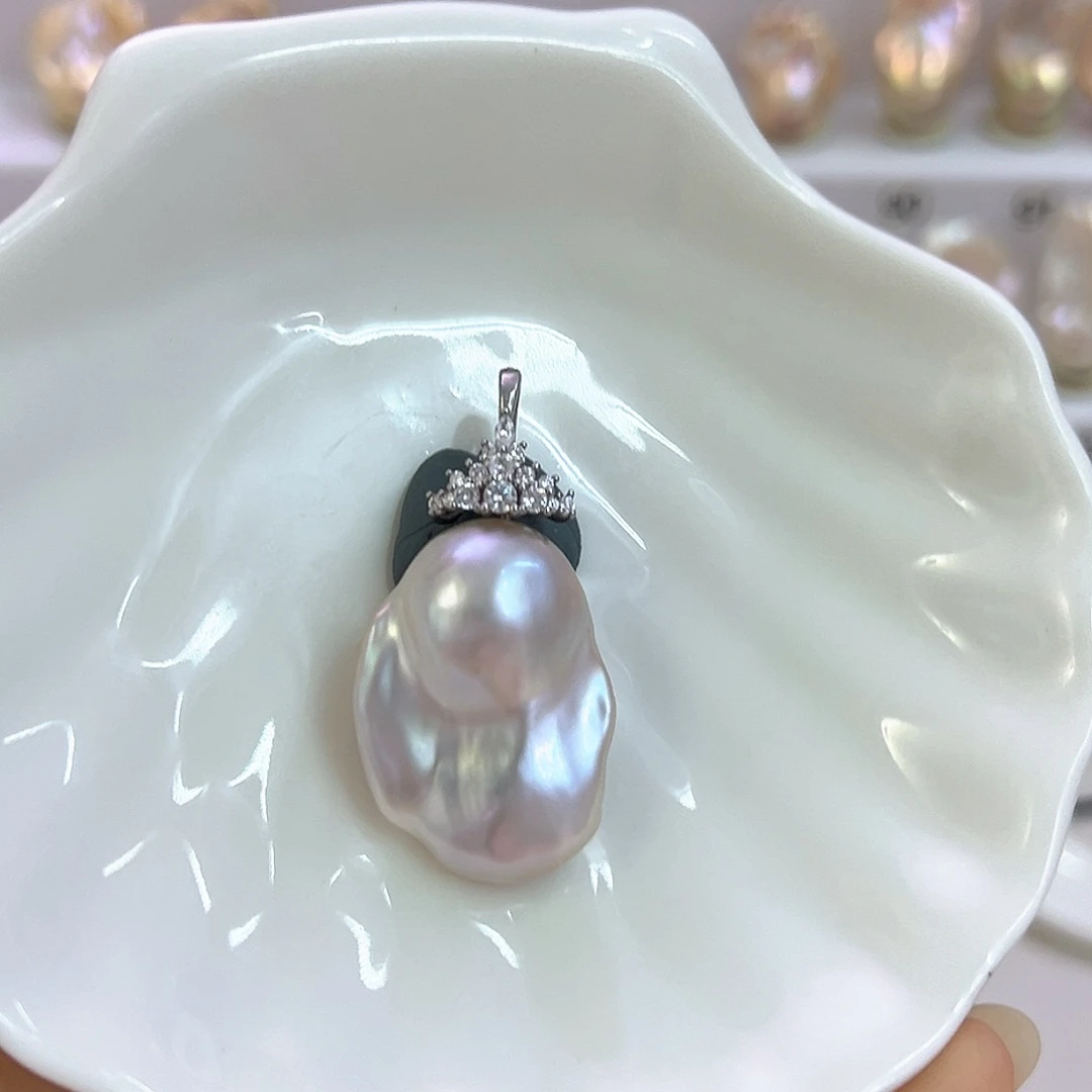 长***钢颈饰未镶嵌淡水珍珠定制款 不退换