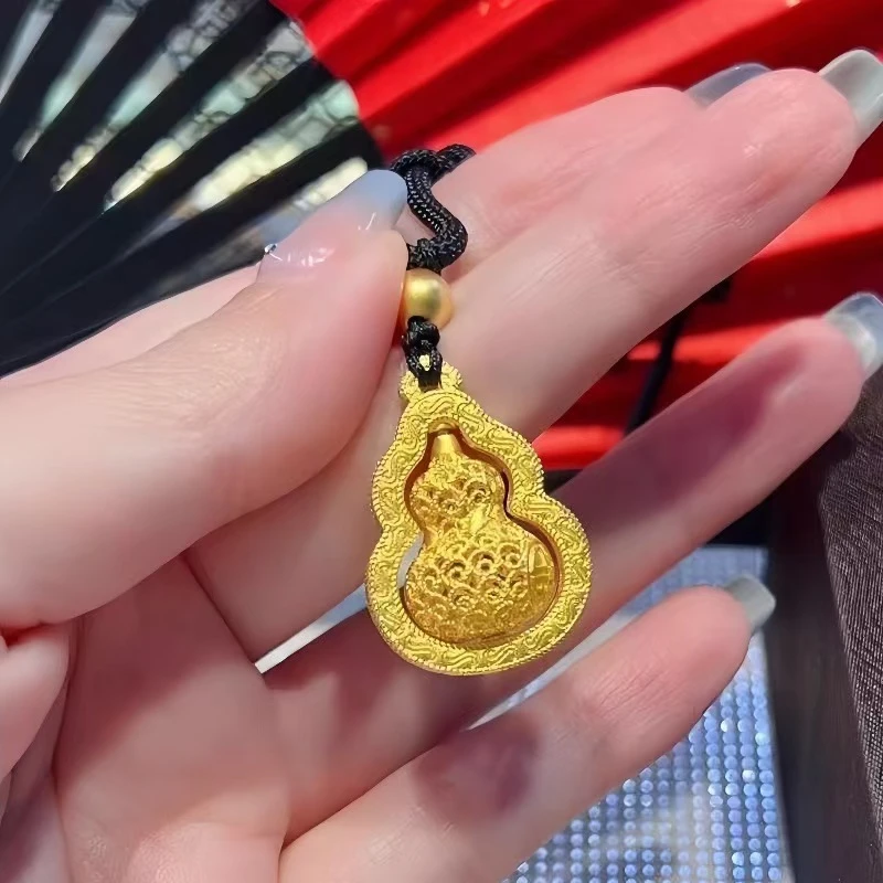 一辰1 轻奢葫芦吊坠（H01）男女可戴旋转合金单吊坠不带链