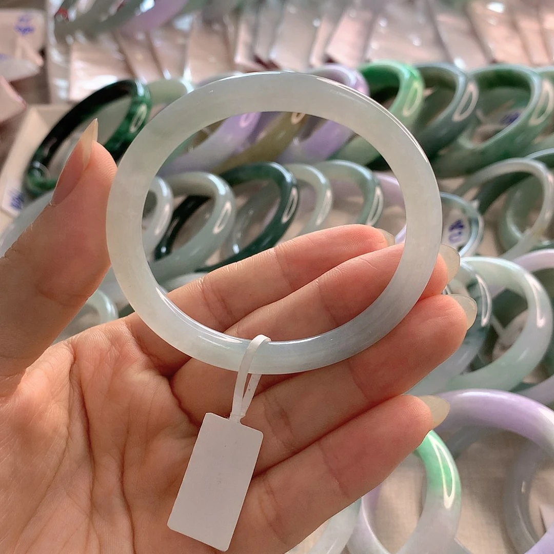 翡翠手镯未镶嵌冰圆条贵妃53