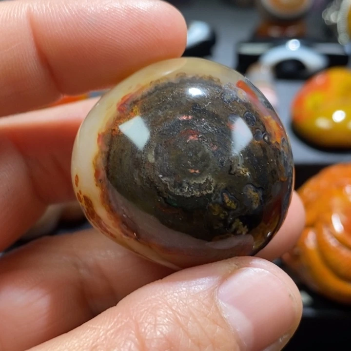 校***尉玛瑙/玉髓未镶嵌挂件