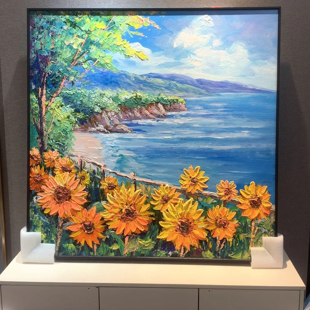 竖款80.80向日葵无框