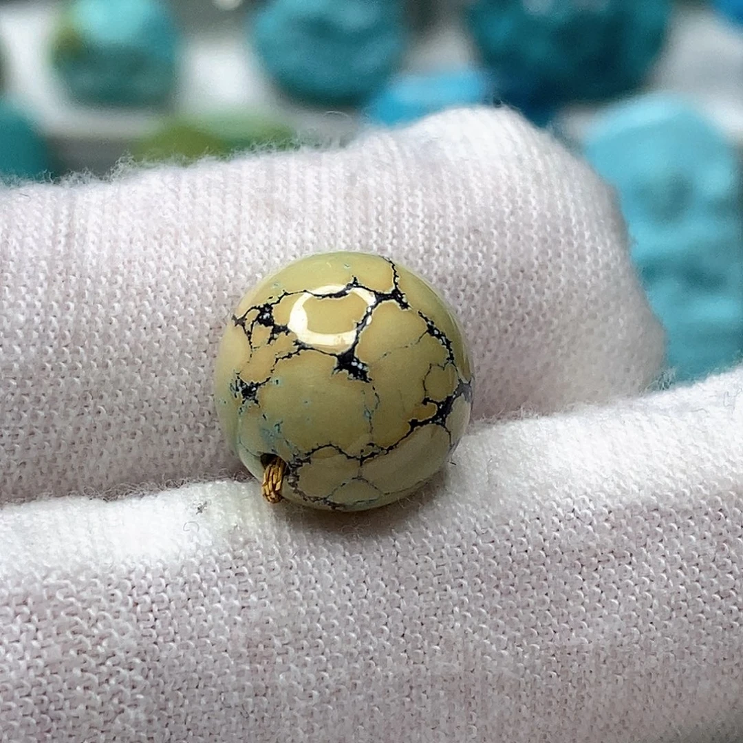 绿松石未镶嵌天然原矿 地大质检11.6mm