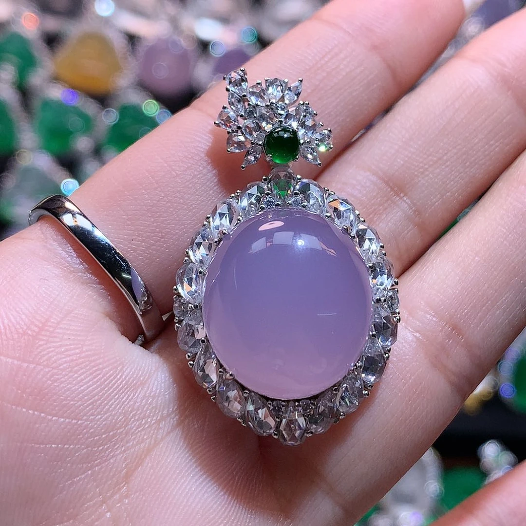 玛瑙/玉髓颈饰银S925镶嵌