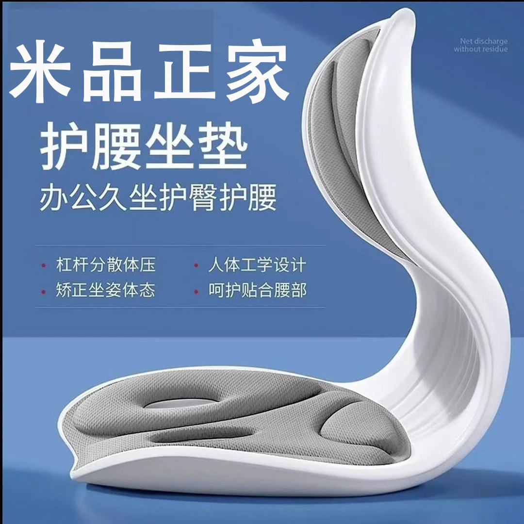 护腰坐垫人体工学腰靠坐姿椅座椅脊椎腰托靠垫一体办公室久坐不累