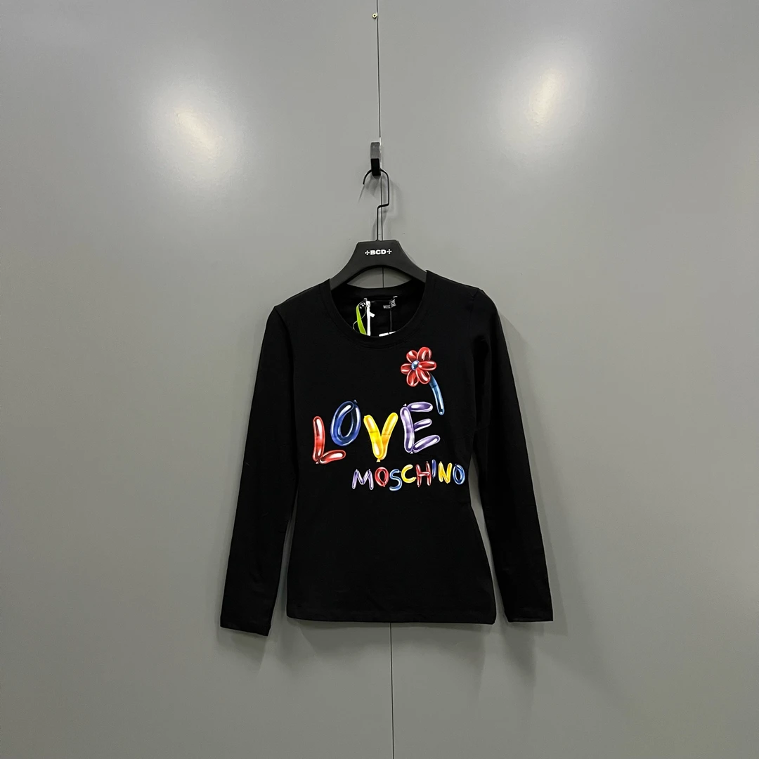 未使用 Moschino/莫斯奇诺 tt7 气球LOVE字母印花短袖 606649