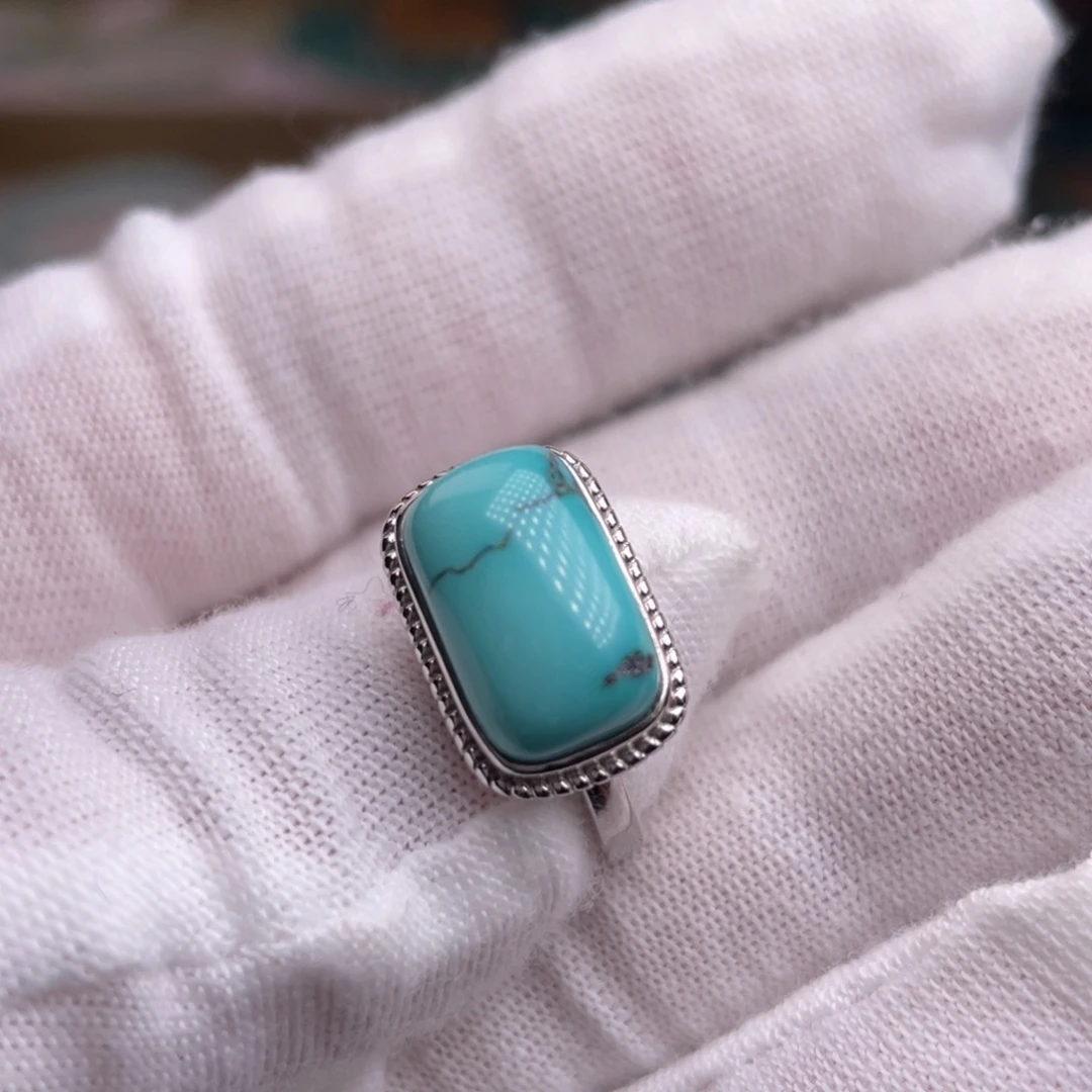 绿松石银S925镶嵌珠宝奇石