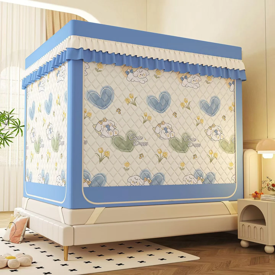 防风保暖通用坐床款拉链款易安装封闭款3门老少皆宜蚊帐家用帐篷