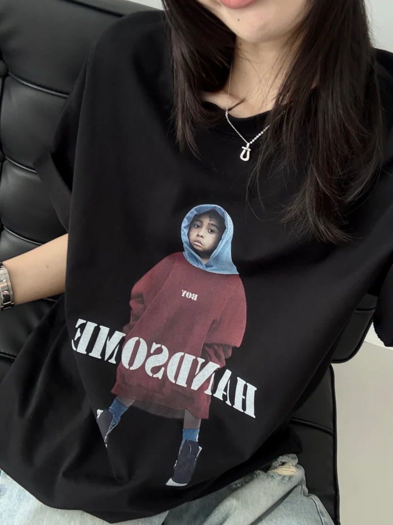 2025夏季印花大头T 8328