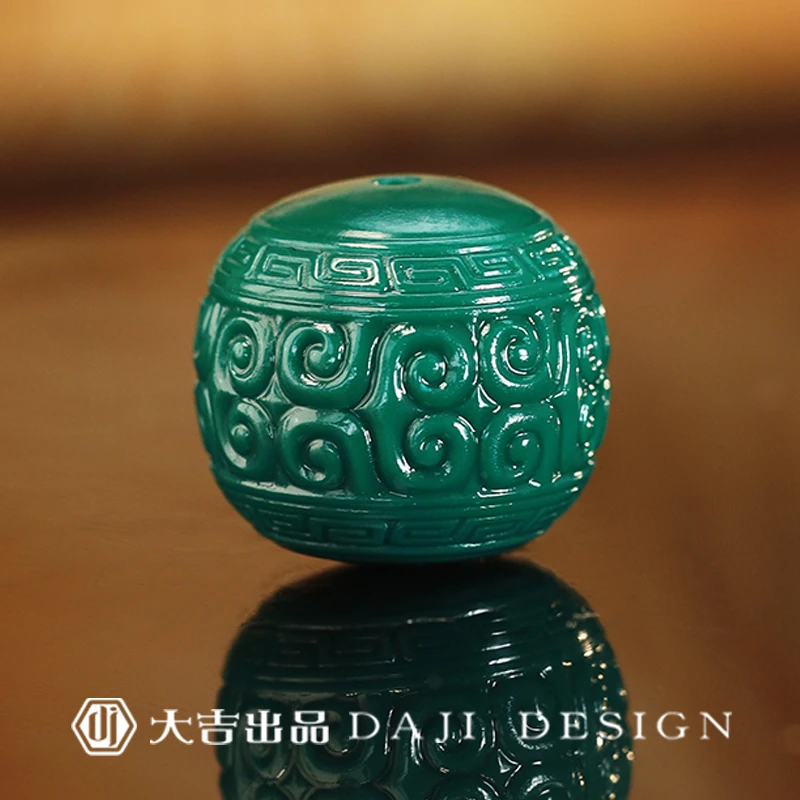 【大吉出品】地狱色回纹鼓珠手串配饰配珠散珠腰珠