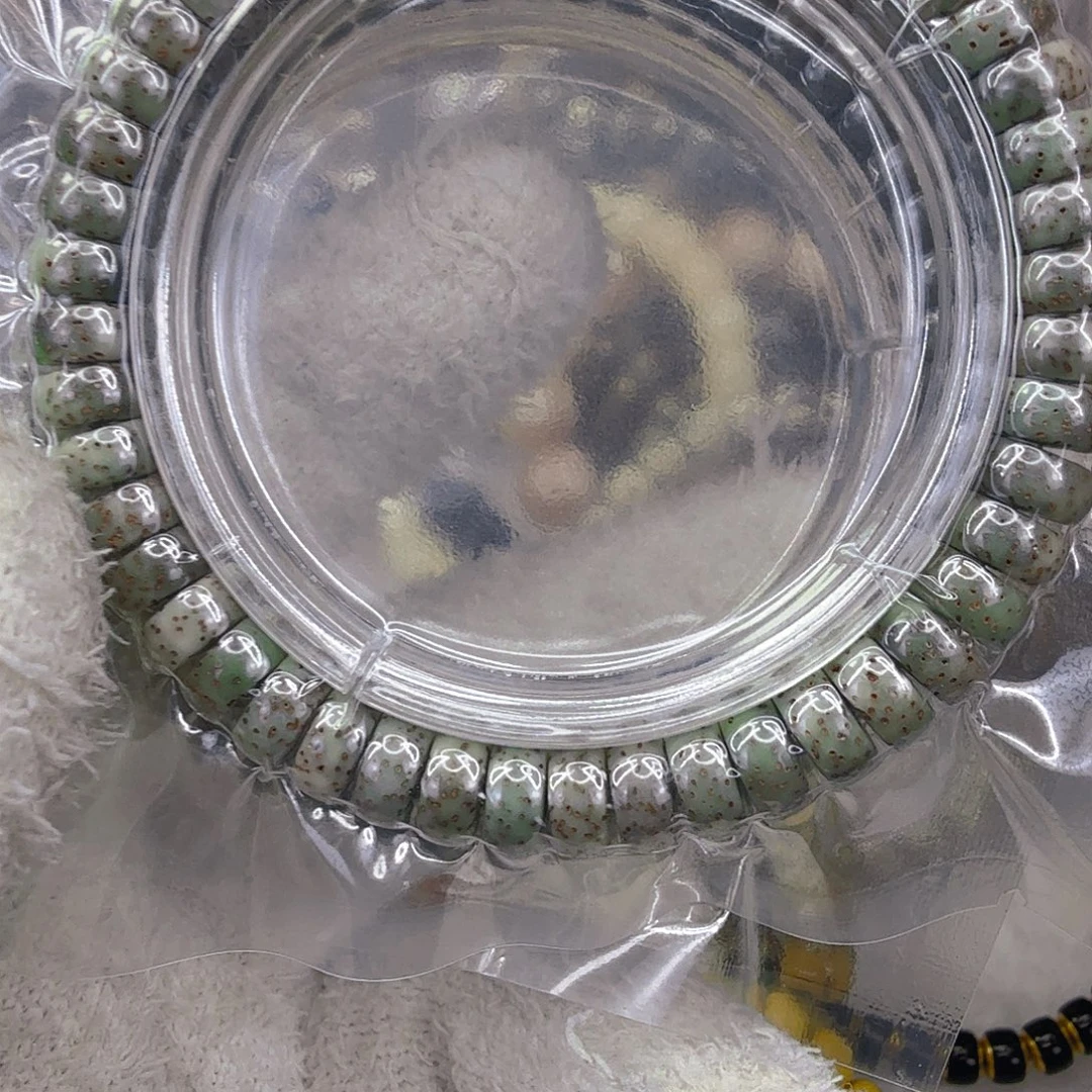星月菩提手串 57王者糯冰绿冰星月菩提单圈9×4片