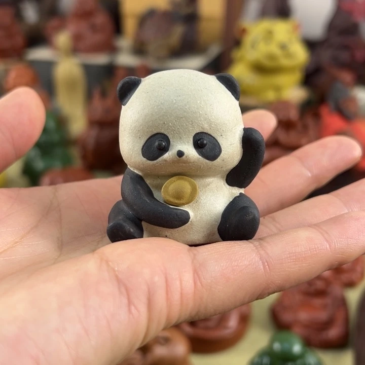 紫砂茶宠紫砂熊猫