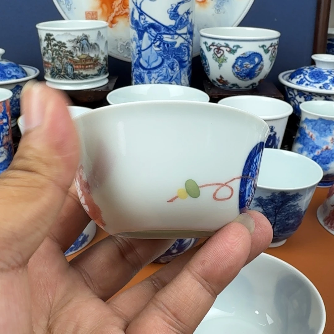 杯子山****饰景德镇全手工手绘陶瓷