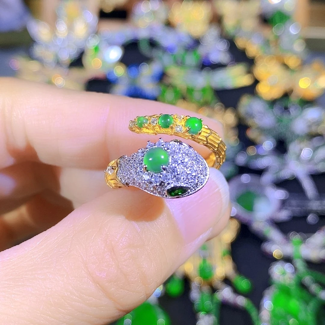 颈饰银S925镶嵌翡翠