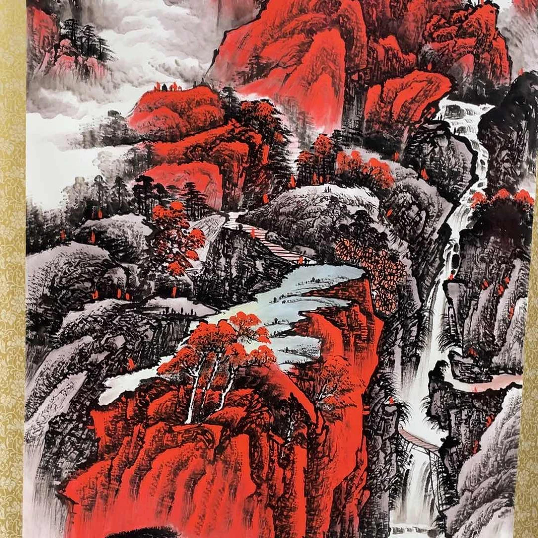 国画手绘作品带运险w